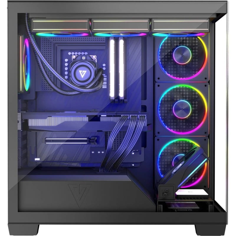 Купить Корпус ModeCom Volcano Stellar ARGB Midi Black без БП (AT-STELLAR-5F-ARGB-10) Корпус ModeCom Volcano Stellar ARGB Midi Black без БП (AT-STELLAR-5F-ARGB-10)