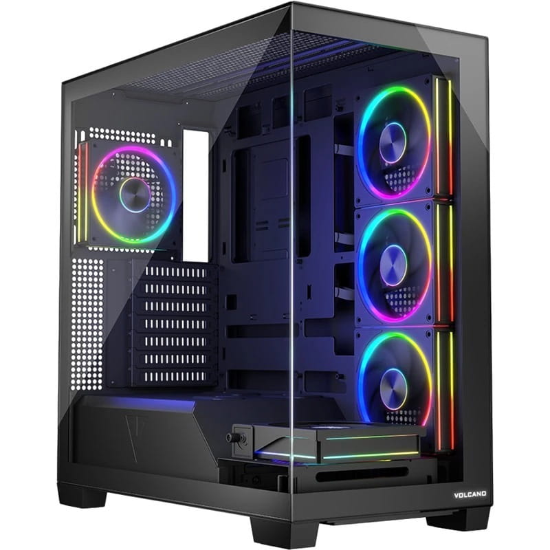 Купить Корпус ModeCom Volcano Stellar ARGB Midi Black без БП (AT-STELLAR-5F-ARGB-10) Корпус ModeCom Volcano Stellar ARGB Midi Black без БП (AT-STELLAR-5F-ARGB-10)