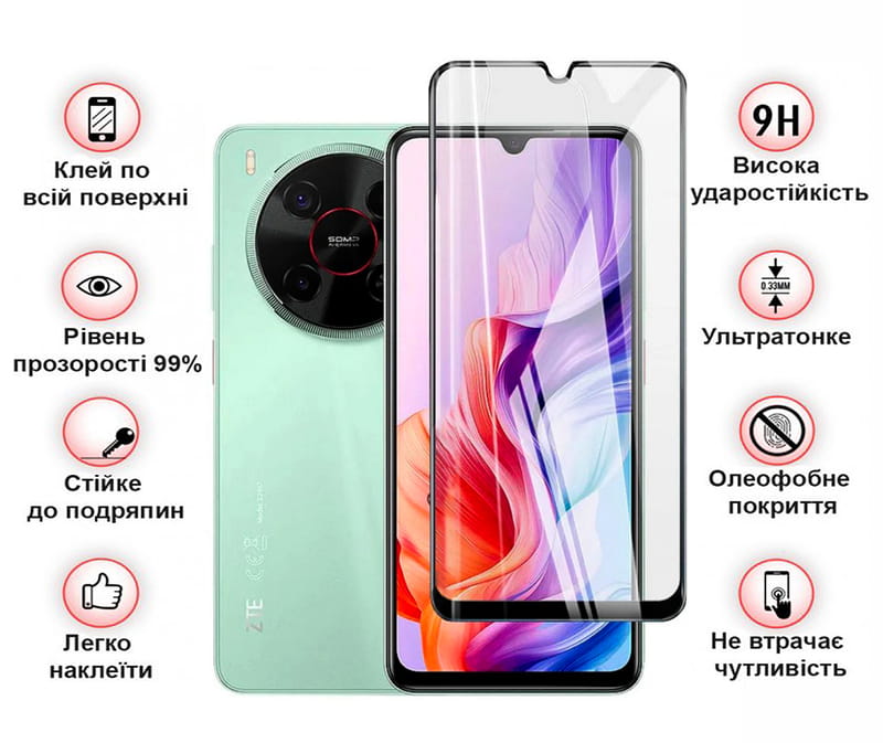 Захисне скло BeCover для ZTE Nubia V70 Max Black (713456)