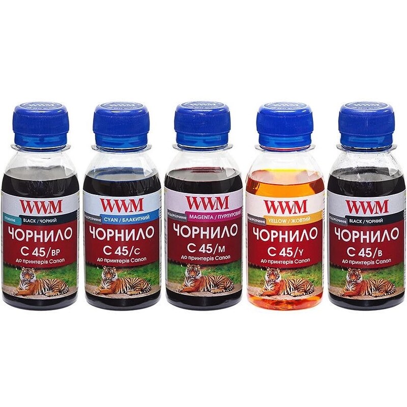 Комплект чорнил WWM CanonN PGI-450/CLI-451BP/B/C/M/Y (C45SET-5) 5*100г
