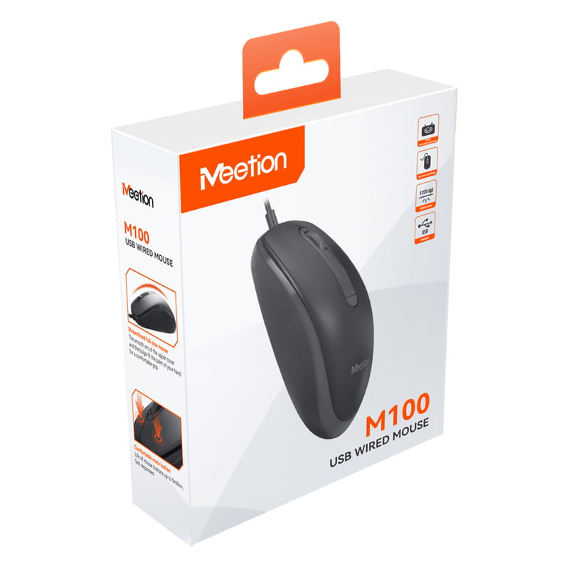 Мышь Meetion M100 Black (MT-M100-A)