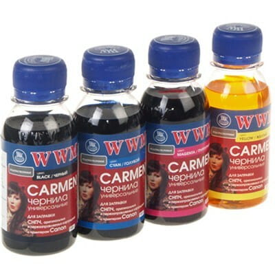 Комплект чернил WWM Universal Carmen В/C/M/Y(CARMEN.SET-2) 4*100г