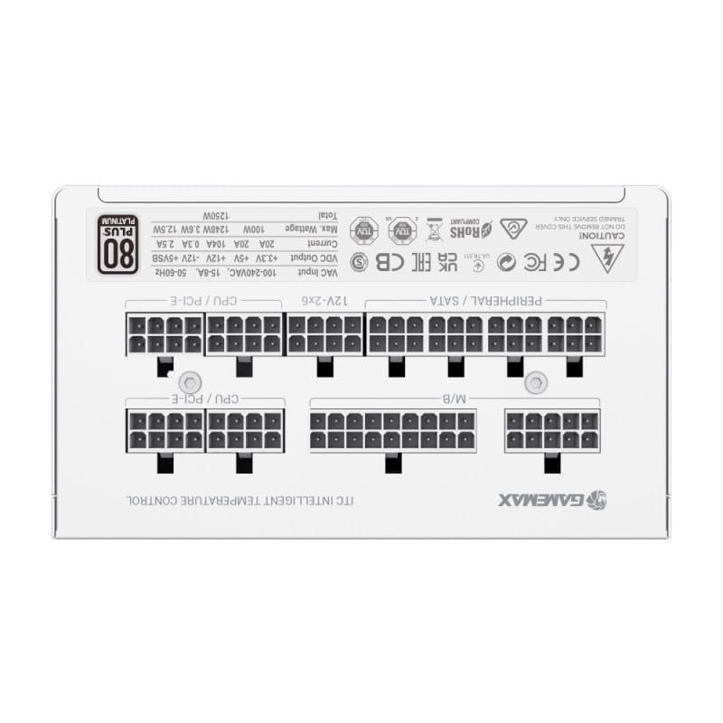 Блок живлення GameMax GX-1250 Pro WT (ATX3.1PCIe5.1) 1250W