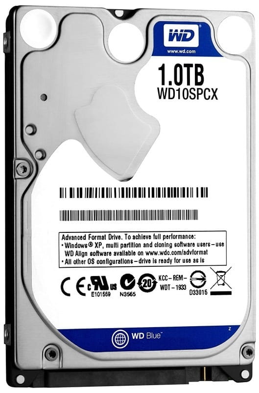 Накопичувач HDD 2.5" SATA 1.0Tb WD Blue 5400prm 16MB (WD10SPCX) гар. 12 міс.