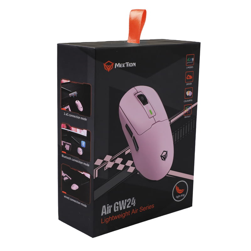 Миша бездротова Meetion GW24 Pink (MT-GW24-P)