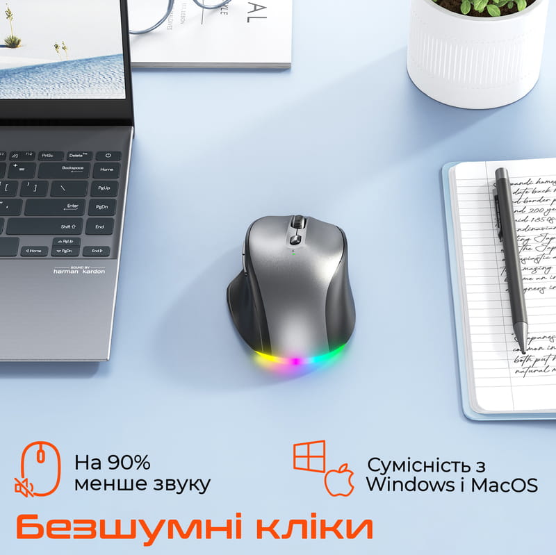 Мышь беспроводная Meetion BTM007 Black (MT-BTM007-W)