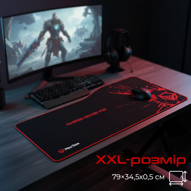 Игровая поверхность Meetion P100 Black/Red (MT-P100)