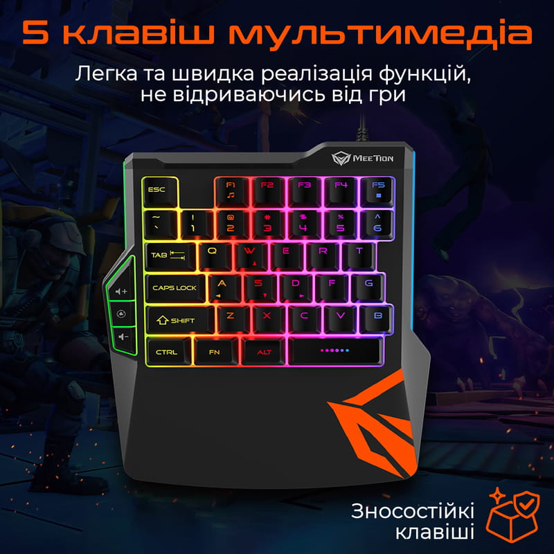 Клавіатура Meetion MT-KB015 Black (MT-KB015-A)