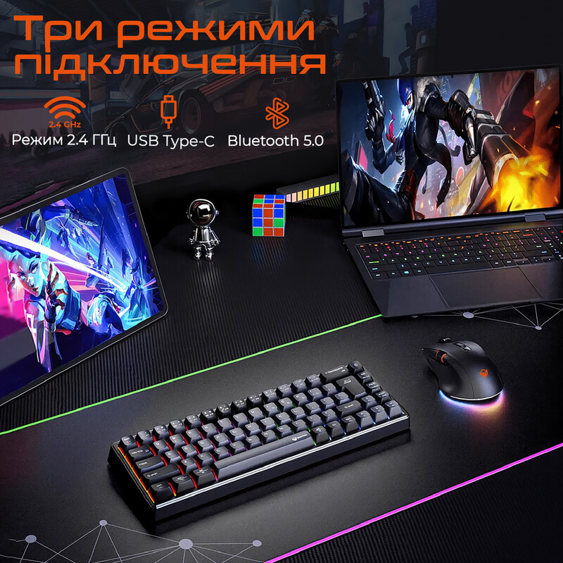 Клавіатура бездротова Meetion MK12 Black (MT-MK12-A-RUA)