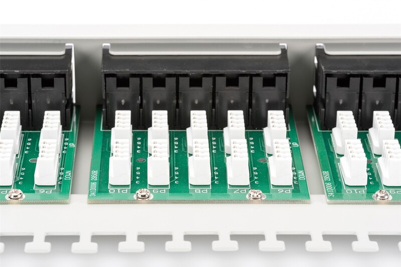 Патч-панель Digitus (DN-91350-1) 19" 1U, 50 портов, Cat.3 UTP в сборе серая
