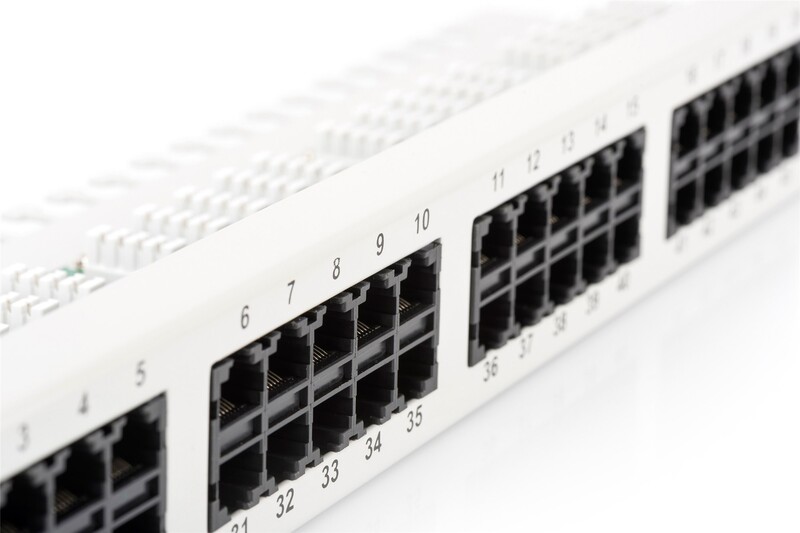 Патч-панель Digitus (DN-91350-1) 19" 1U, 50 портов, Cat.3 UTP в сборе серая