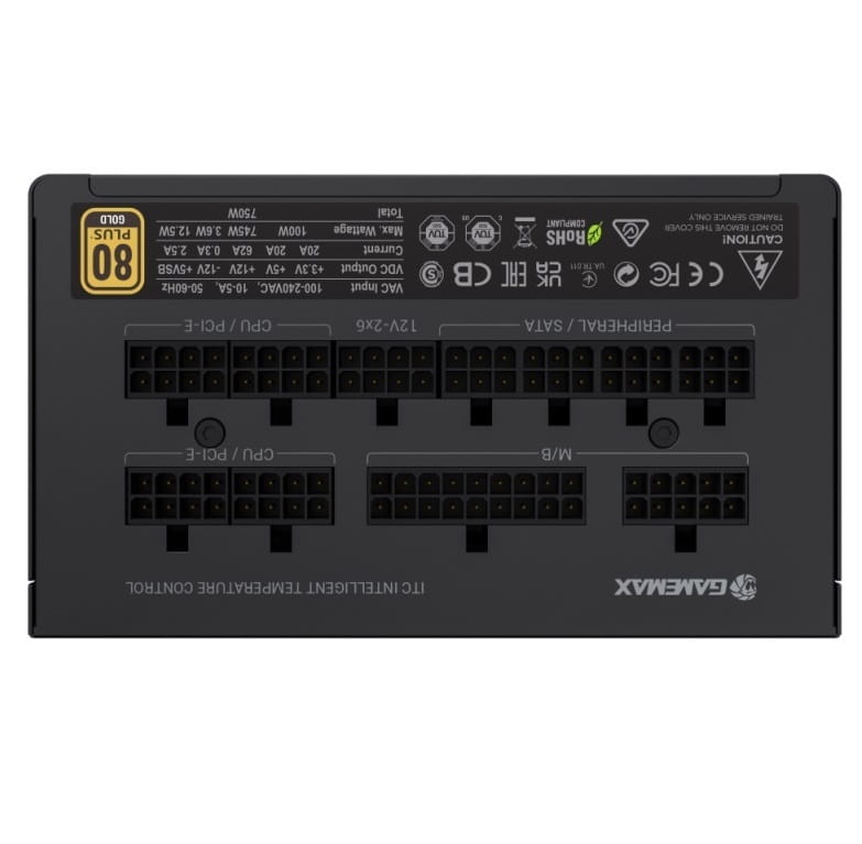 Блок живлення GameMax GX-750 Pro BK (ATX3.1PCIe5.1) 750W
