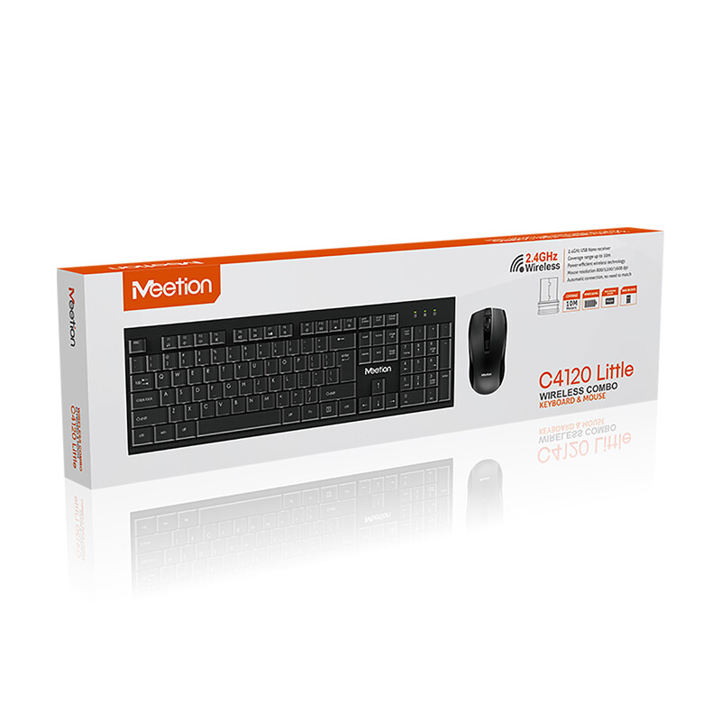 Комплект (клавіатура, миша) бездротовий Meetion C4120 Little Black (MT-C4120LITTLE-A-RUA)
