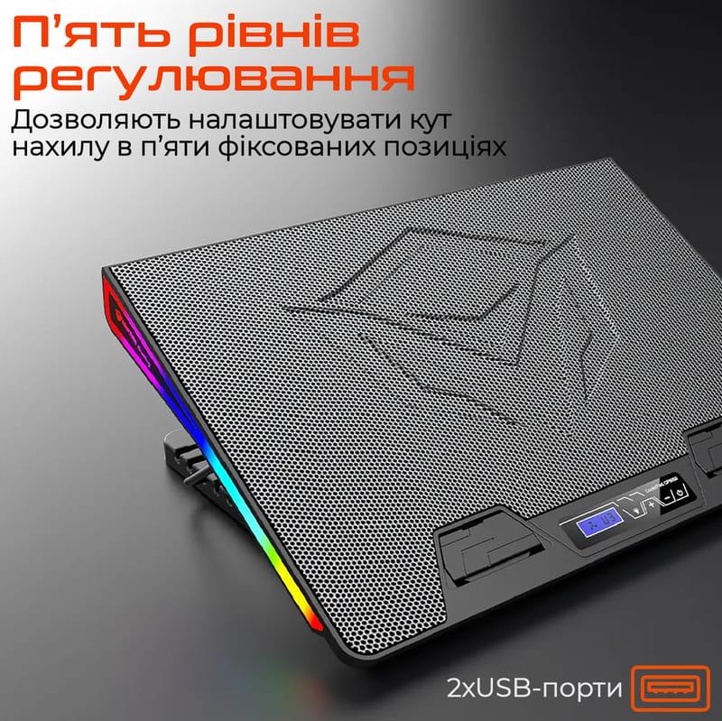 Охлаждающая подставка для ноутбука Meetion CP5050 Black (MT-CP5050-A)