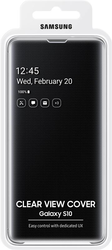 Чехол-книжка Samsung Clear View Cover для Samsung Galaxy S10 SM-G973 Black (EF-ZG973CBEGRU)