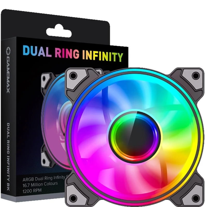 Вентилятор GameMax Dual Ring Infinity BK Black