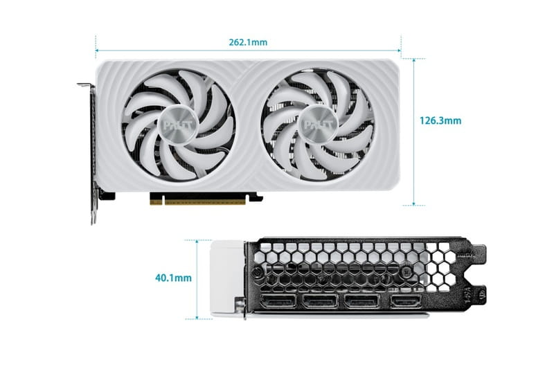 Видеокарта GF RTX 5060 Ti  8GB GDDR7 White OC Palit (NE7506TU19P1-GB2062M)
