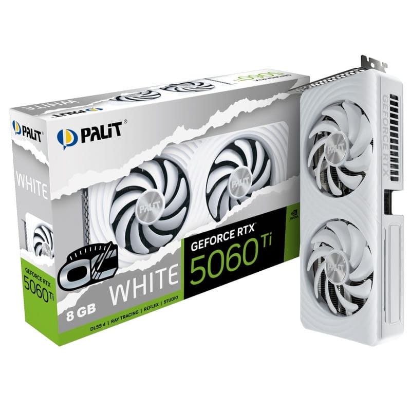 Видеокарта GF RTX 5060 Ti  8GB GDDR7 White OC Palit (NE7506TU19P1-GB2062M)