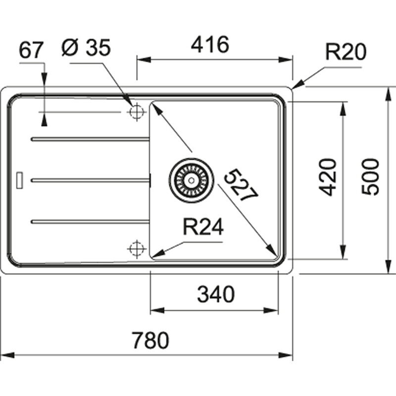 Кухонная мойка Franke Basis BFG 611-78 Белый (114.0258.042)