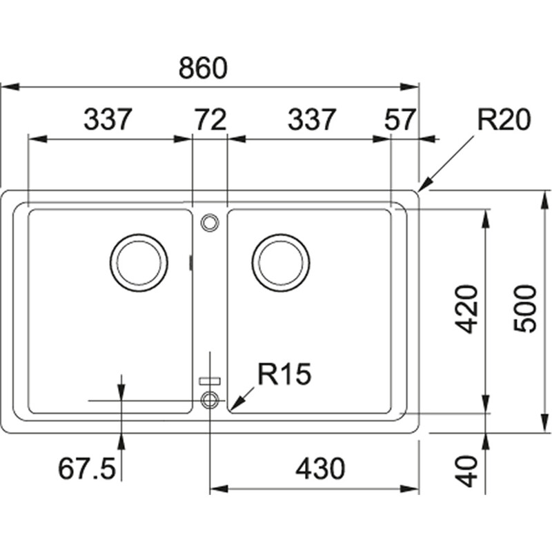 Кухонная мойка Franke Basis BFG 620 Оникс (114.0363.940)