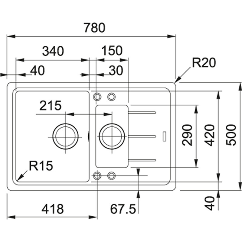 Кухонная мойка Franke Basis BFG 651-78 Серый камень (114.0565.111)