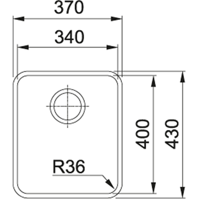 Кухонная мойка Franke Aton ANX 110-34 Нерж. (122.0204.647)