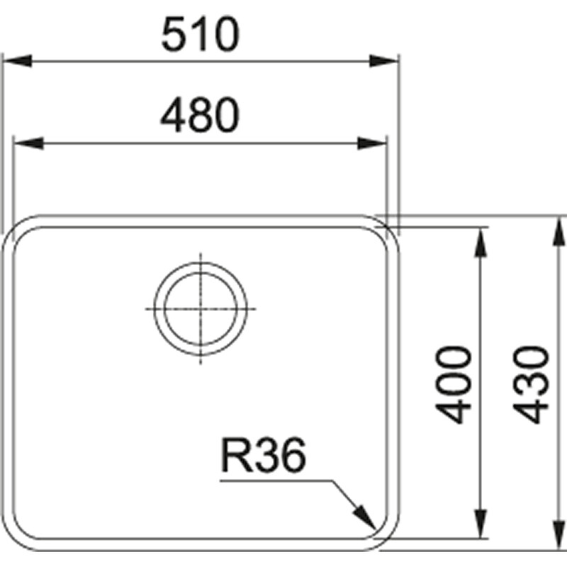 Кухонная мойка Franke Aton ANX 110-48 Нерж. (122.0204.649)