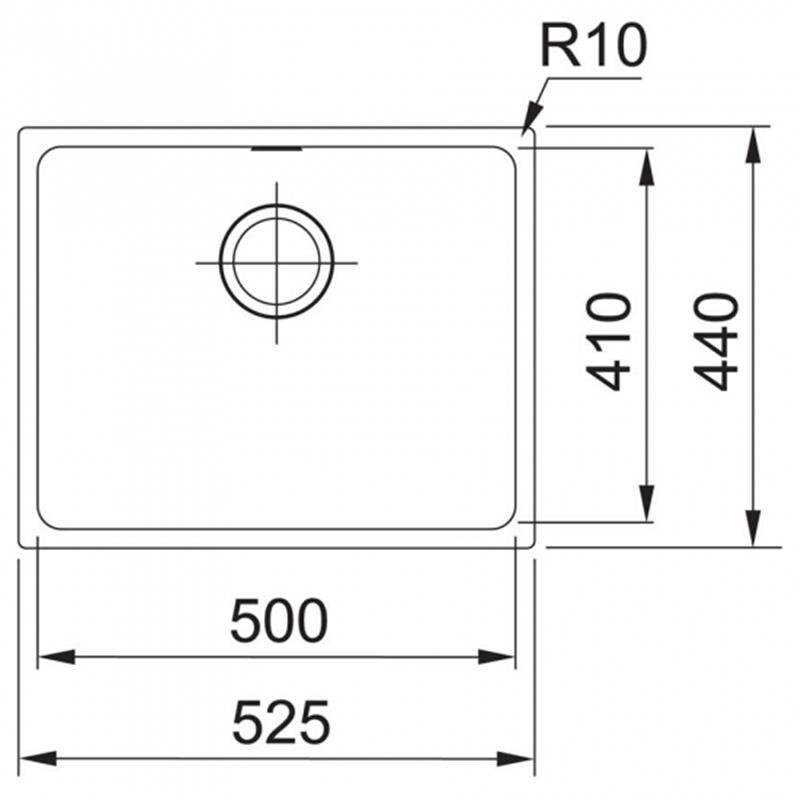 Кухонная мойка Franke Sirius SID 110-50 Tectonite Черный (125.0395.602)