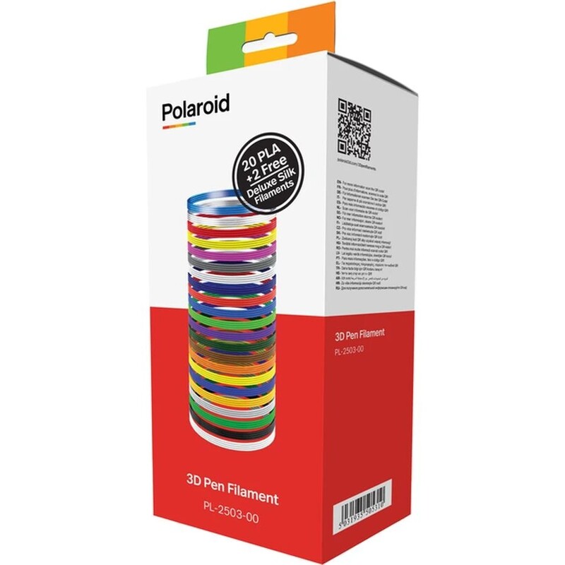 Набір ниток для 3D-ручки Polaroid, PLA, 1.75 мм, 22 кольори (PL-2503-00)