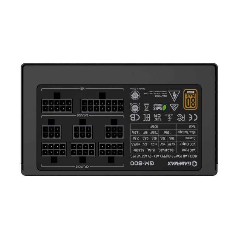 Блок питания GameMax GM-800 Modular Black 800W
