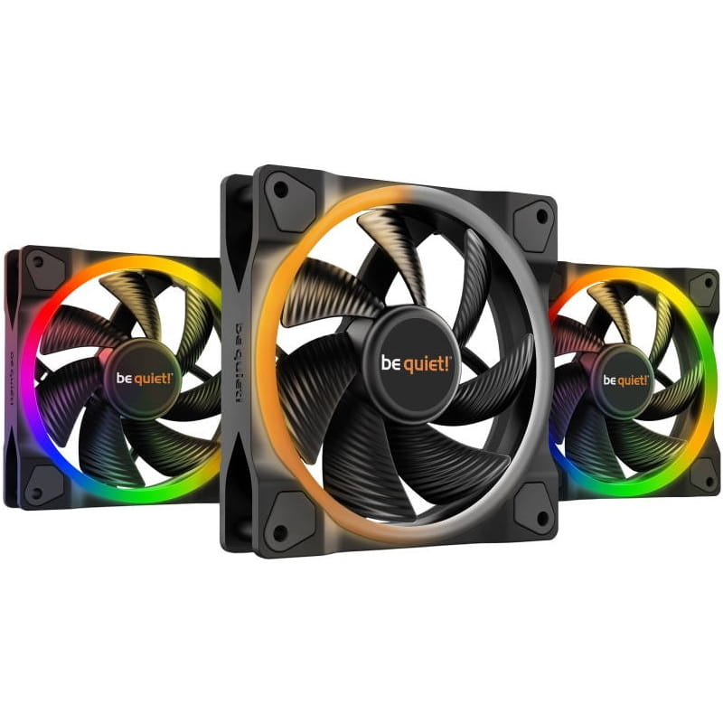 Вентилятор be quiet! Light Wings 140mm PWM Triple Pack (BL078), 140x140x25 мм, 4-pin, чорний