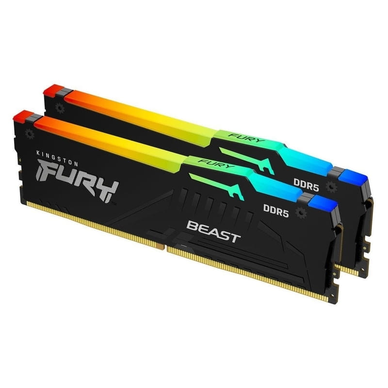 Модуль пам`яті DDR5 2x32GB/6000 Kingston Fury Beast RGB Black (KF560C36BBE2AK2-64)