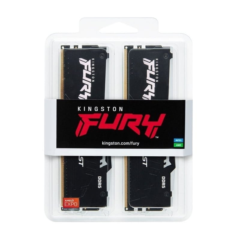 Модуль пам`яті DDR5 2x32GB/6000 Kingston Fury Beast RGB Black (KF560C36BBE2AK2-64)