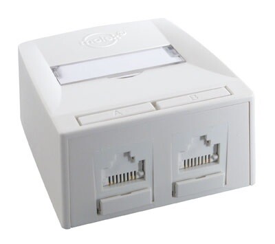 Розетка наружного монтажа Molex Synergy DG+, 2xRJ45, 568A/B UTP, PowerCat 5e (SSY-00010-02)