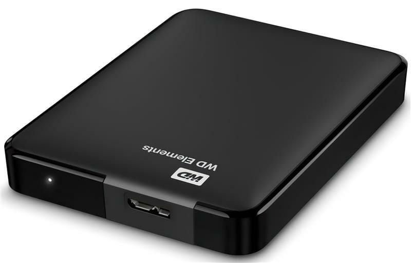 Зовнішній жорсткий диск 2.5" USB 1.0TB WD Elements Black (WDBUZG0010BBK-WESN)_Bulk