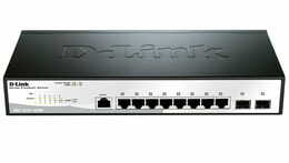 Коммутатор D-Link DGS-1210-10/ME (8* 1Gbit, 2*SFP, Smart)