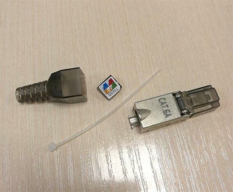 Конектор RJ 45 Kingda (KD-KJ6A-17S) кат. 6A, екранований, безінструментальний