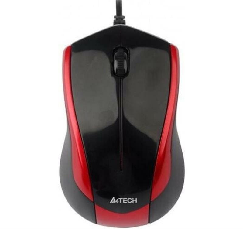 Мишка A4Tech N-400-2 Red-Black USB V-Track