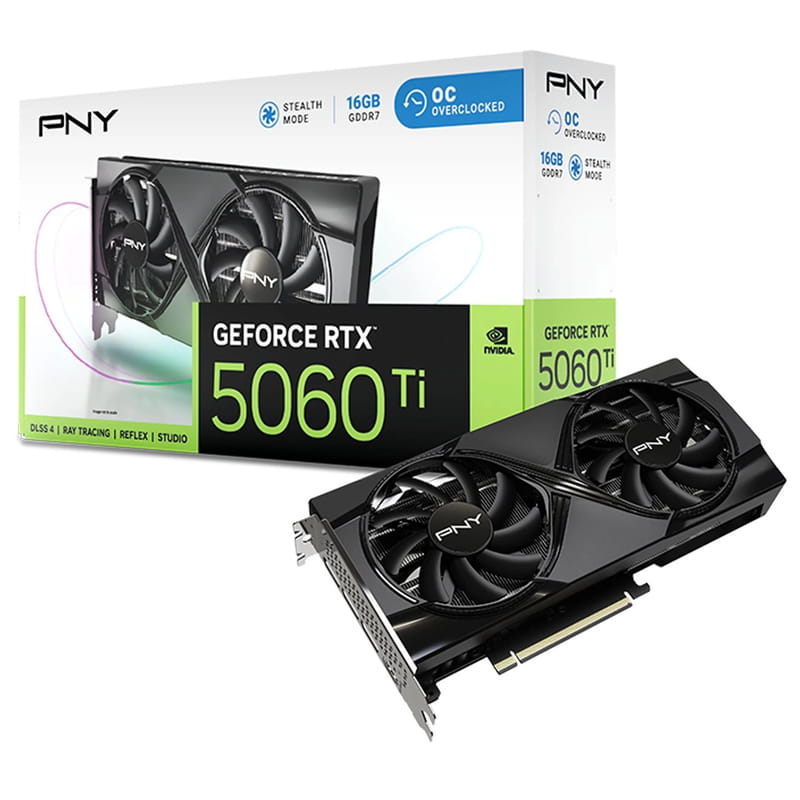 Видеокарта GF RTX 5060 Ti 16GB GDDR7 OC PNY (VCG5060T16DFXPB1-O)