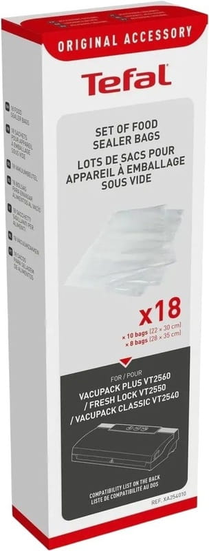 Пакеты для вакуумирования Tefal XA254010, 18 шт