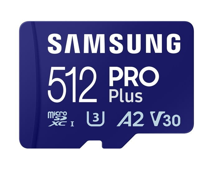 Карта пам`яті MicroSDXC 512GB UHS-I/U3 Class 10 Samsung Pro Plus R180/W130MB/s + SD-адаптер (MB-MD512SB/WW)