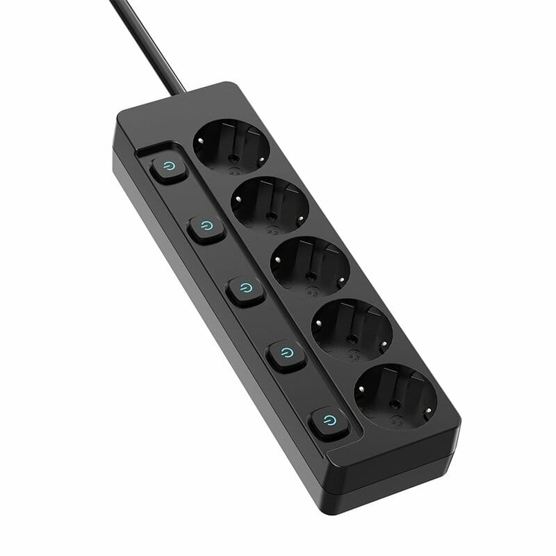 Фільтр живлення СolorWay (CW-PSEA52SBK) 5 розеток, 2м, Black