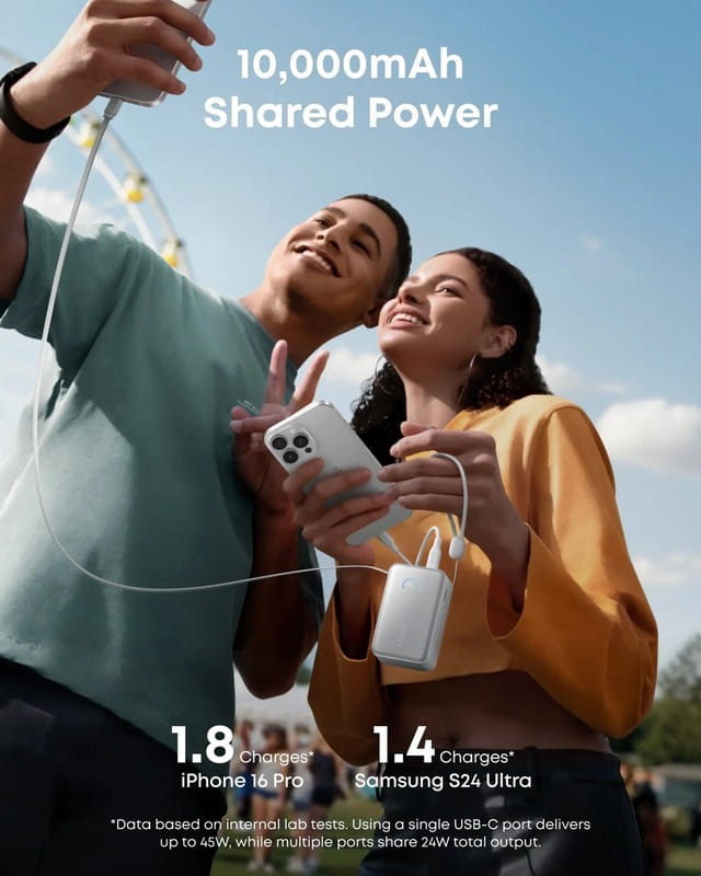 Універсальна мобільна батарея Anker Nano 10000mAh 45W White (A1638H21)