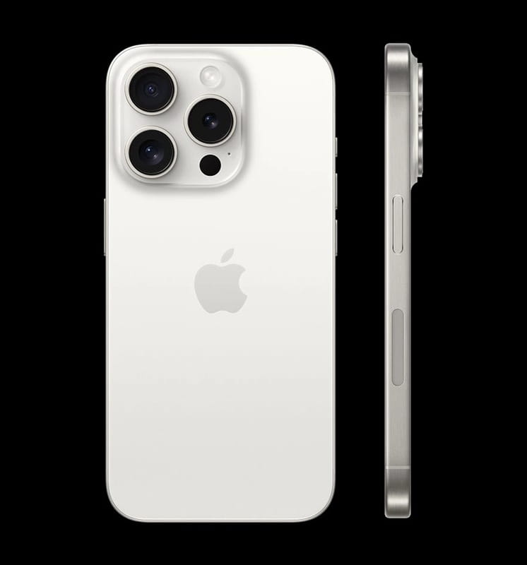 Смартфон Apple iPhone 15 Pro 128GB e-Sim White Titanium (Відновлений / Близький до ідеального)