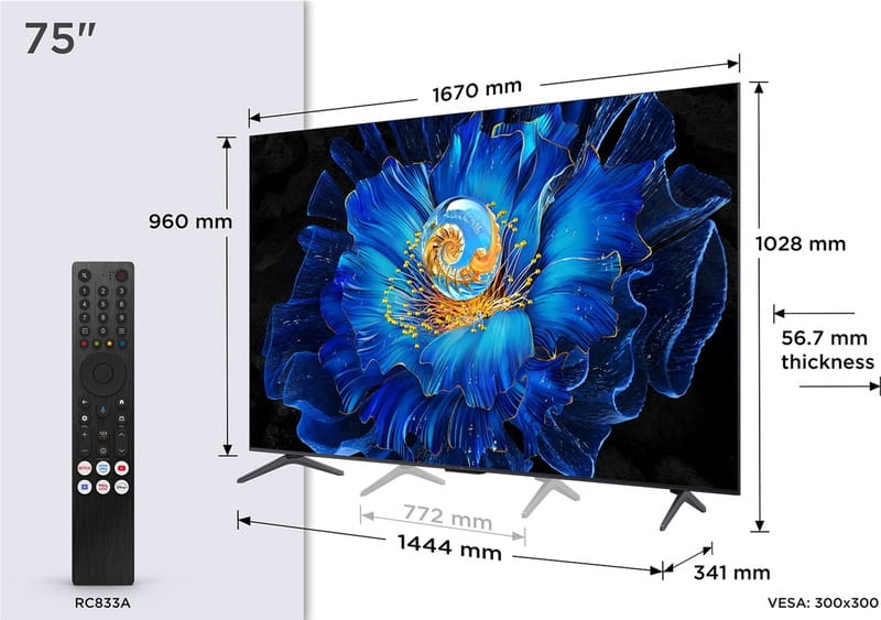 Телевiзор TCL 75C6KS