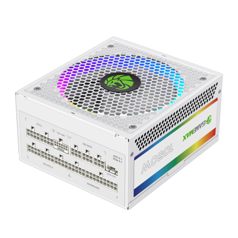 Блок живлення GameMax RGB 1050 Pro WH (ATX3.1 PCIe5.1) 1050W