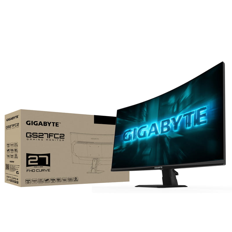 Монітор Gigabyte 27" GS27FC2 EU VA Black Curved 240Hz