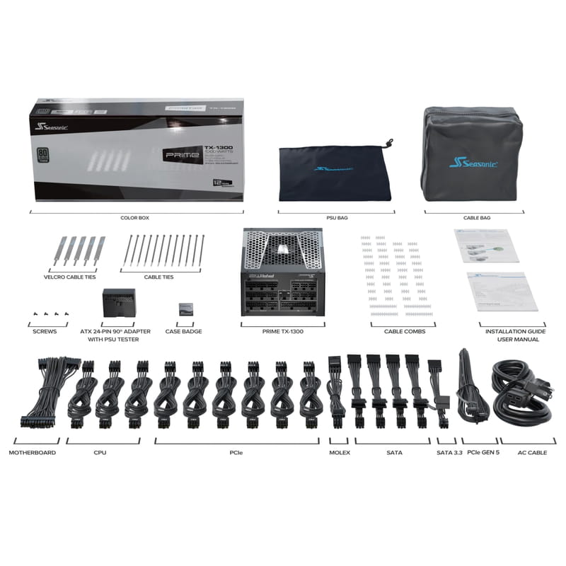 Блок живлення Seasonic Prime TX 1300W ATX 3.1 (PRIME TX 1300-ATX31)