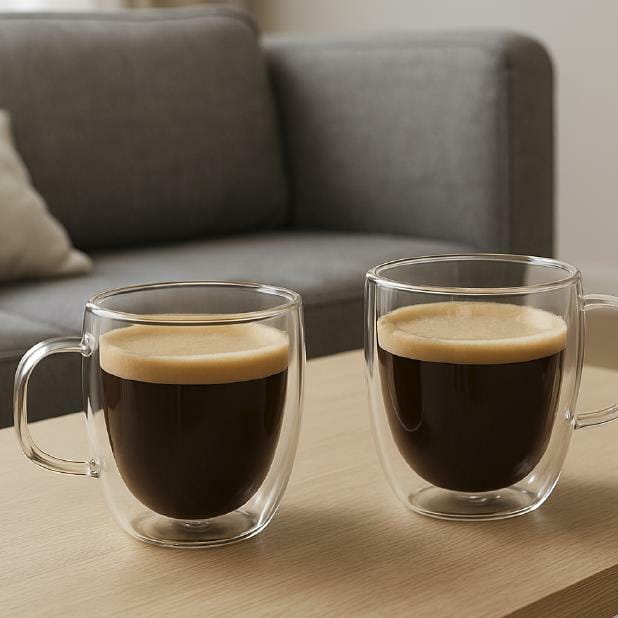 Набір чашок з подвійними стінками Magio MG-1296 300 мл 2 шт