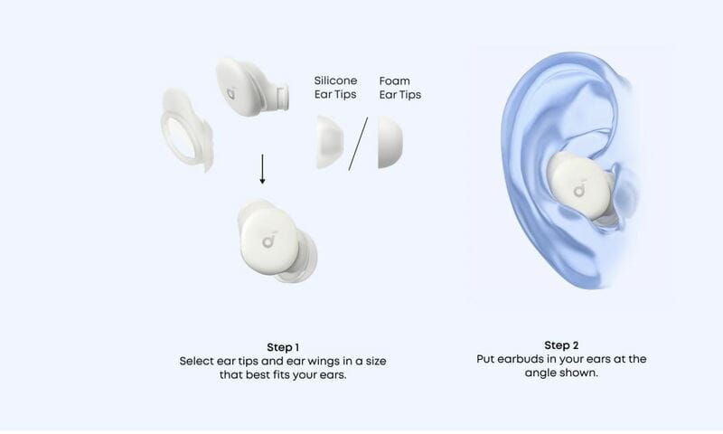 Bluetooth-гарнитура Anker SoundCore Sleep A30 White (D1301G21)